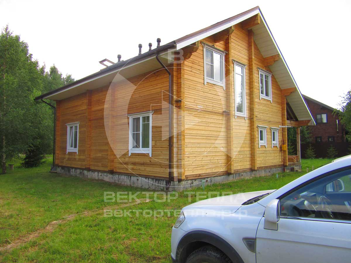 Отопление загородного дома из клеёного бруса в Калужской области